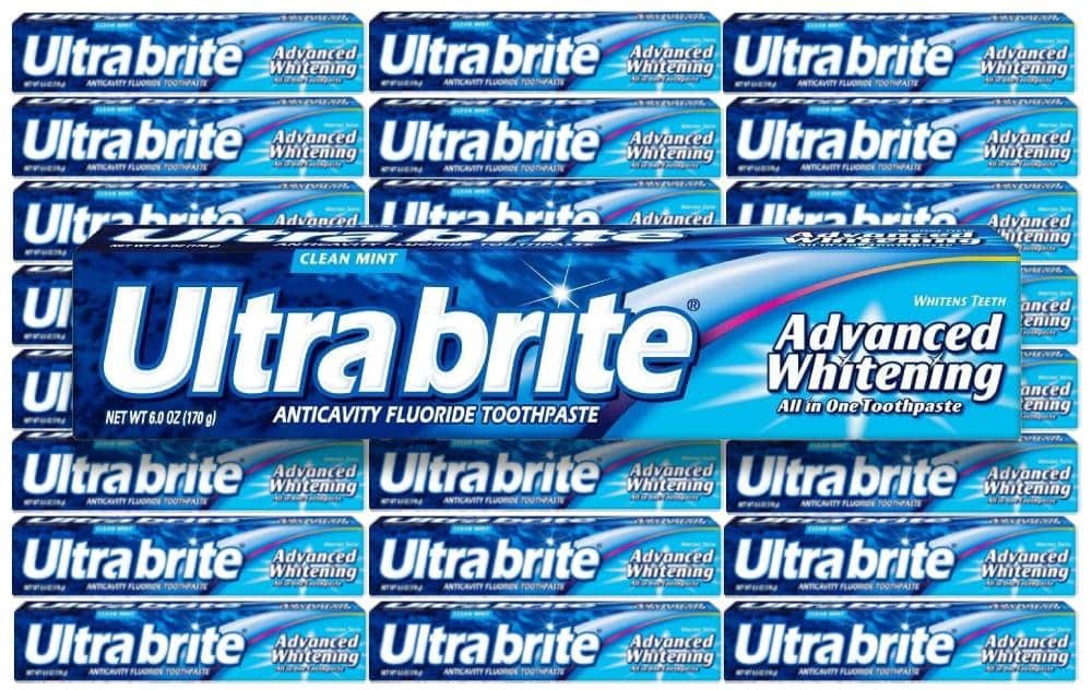 Ultra Brite - Advanced Whitening Toothpaste, Clean Mint  - 6 Oz - 24 Pack