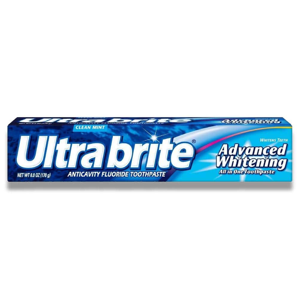 Ultra Brite - Advanced Whitening Toothpaste, Clean Mint  - 6 Oz - 24 Pack