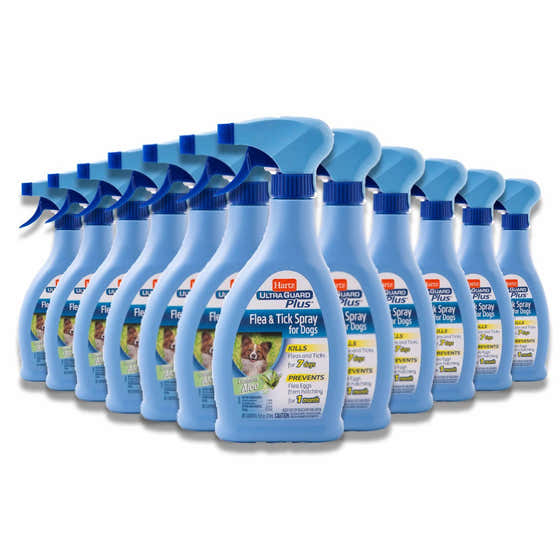Hartz - UltraGuard Plus Flea & Tick Spray for Dogs - 16 Oz - 12 Pack | Hartz - Pet Supplies