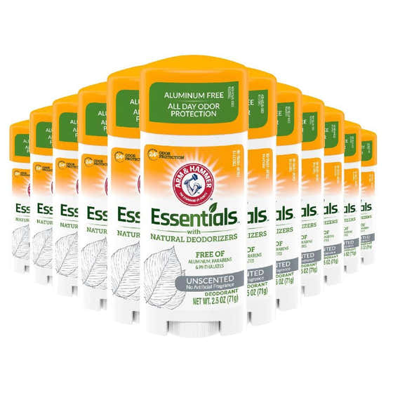 Arm & Hammer Essentials Natural Deodorant Unscented  2.5 oz -  12 Pack | Arm & Hammer - Deodorants & Antipersp...