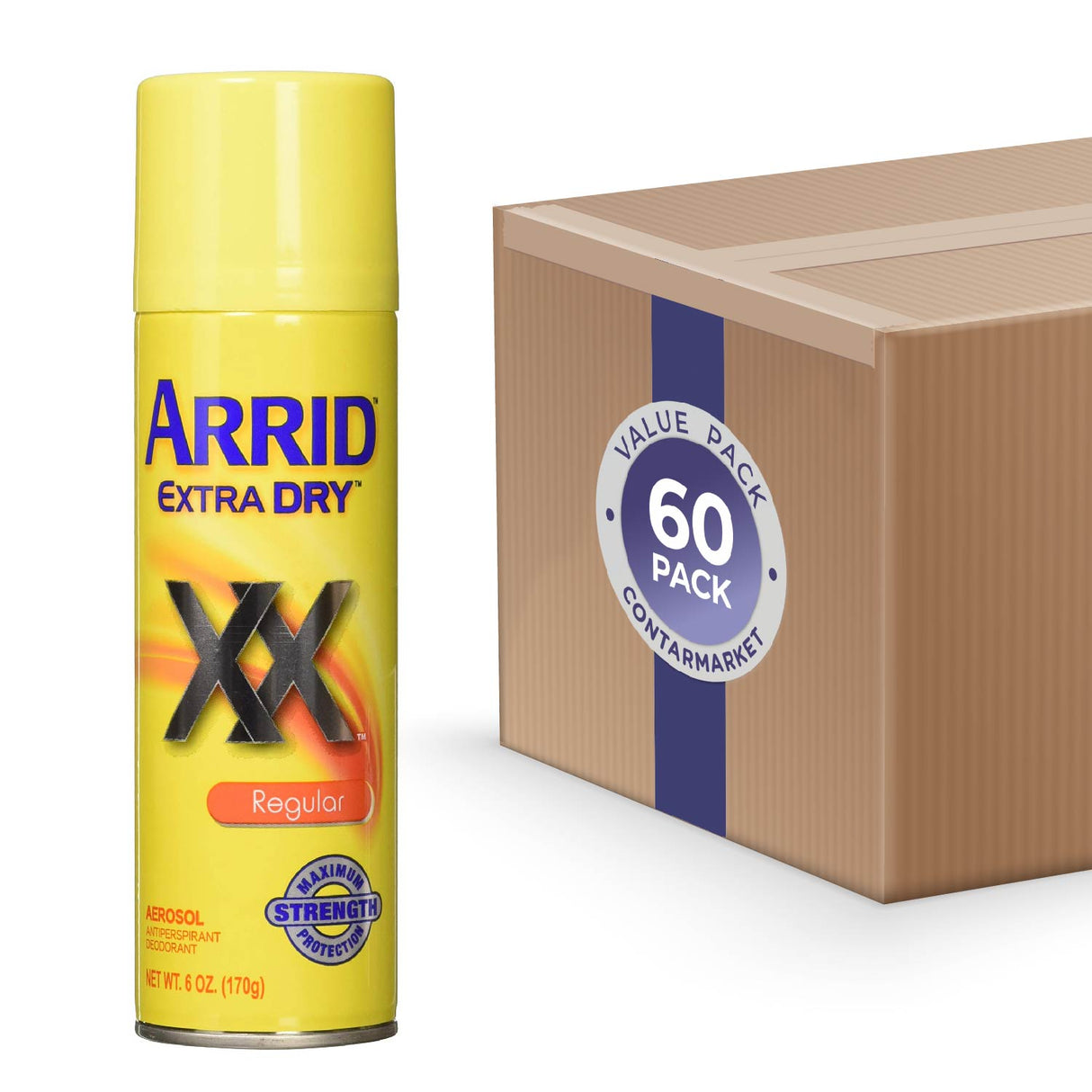 Arrid XX Anti-Perspirant & Deodorant Spray, Regular -  6 oz - 60 Pack