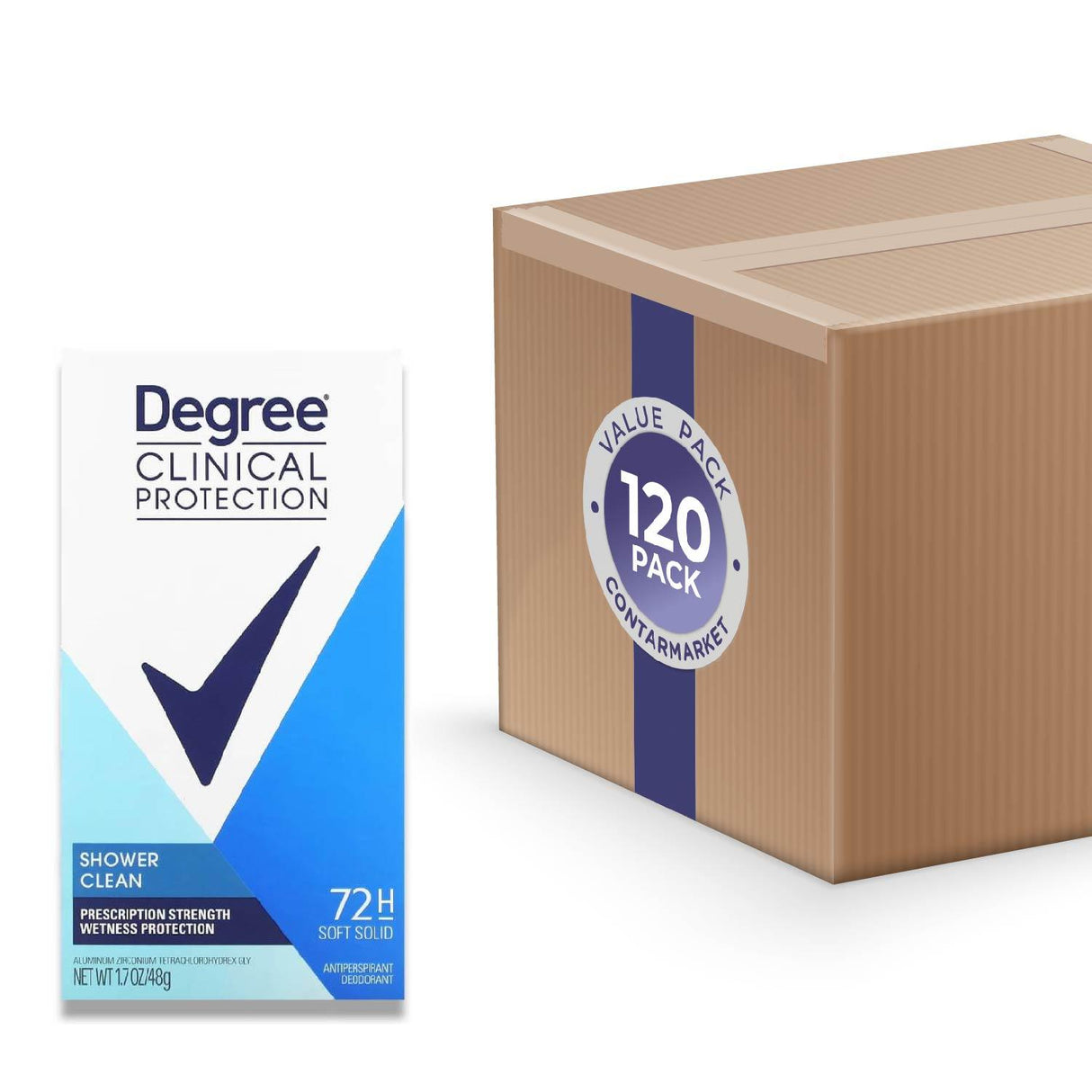 Degree Shower Clean Deodorant Soft Solid 1.7 oz - 120 Pack