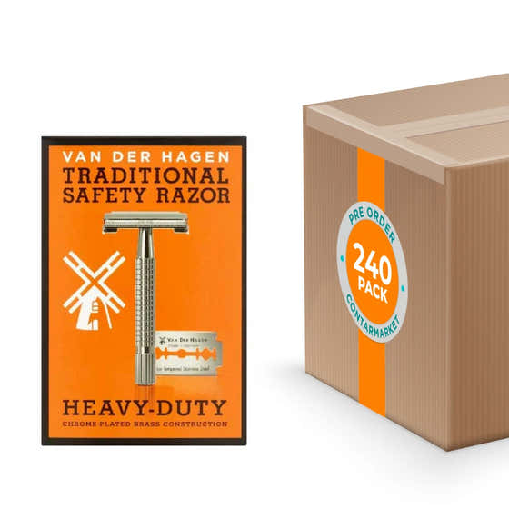 Van Der Hagen Traditional  Safety Razor - 240 Pack | Van der Hagen - member5%