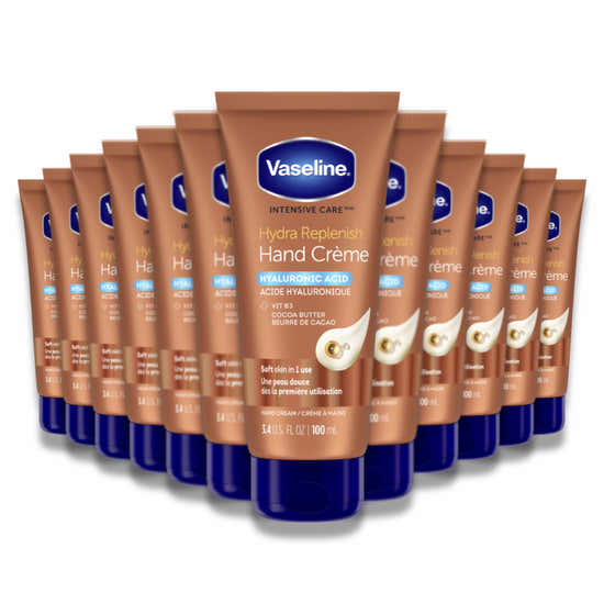 Vaseline - Intensive Care Hydra Replenish with Hyaluronic Acid and Cocoa Butter Hand Cream - 3.4 Oz - 12 Pack | Vaseline -...