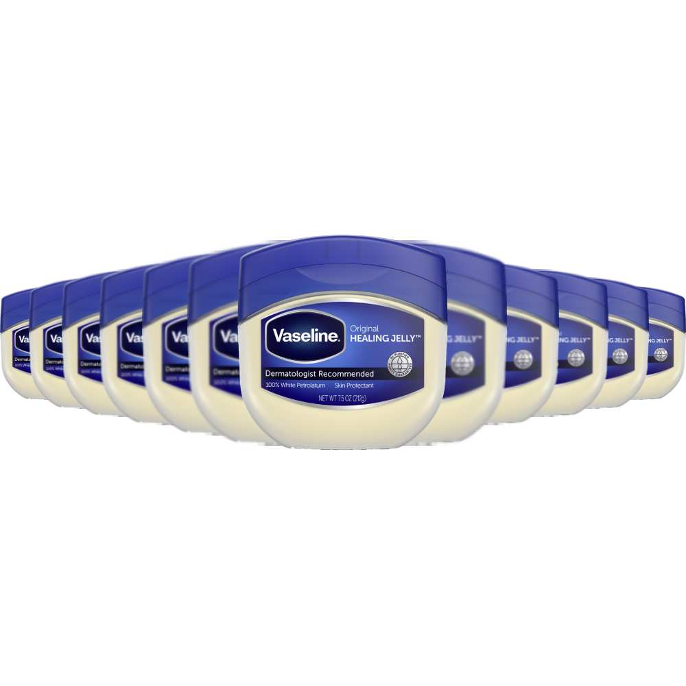 Vaseline - 100% Pure Petroleum Jelly, Original, Skin Protectant - 7.5 Oz - 36 Pack