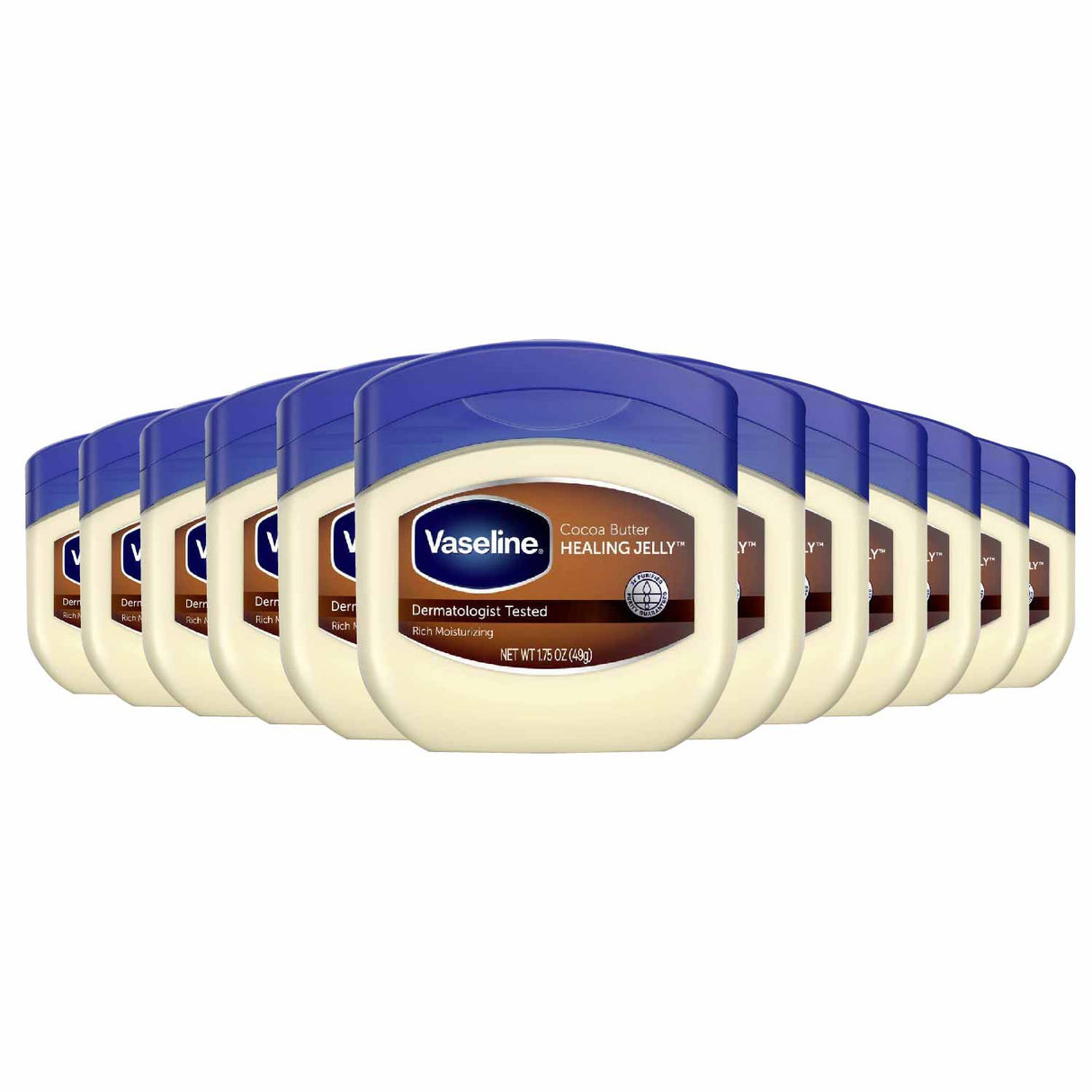 Vaseline - Rich Conditioning Petroleum Jelly, Cocoa Butter - 1.75 Oz - 12 Pack