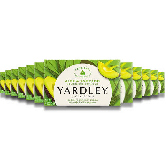 Yardley - London Moisturizing Soap Bar, Fresh Aloe With Avocado Essence - 4 Oz - 24 Pack | Yardley - Products