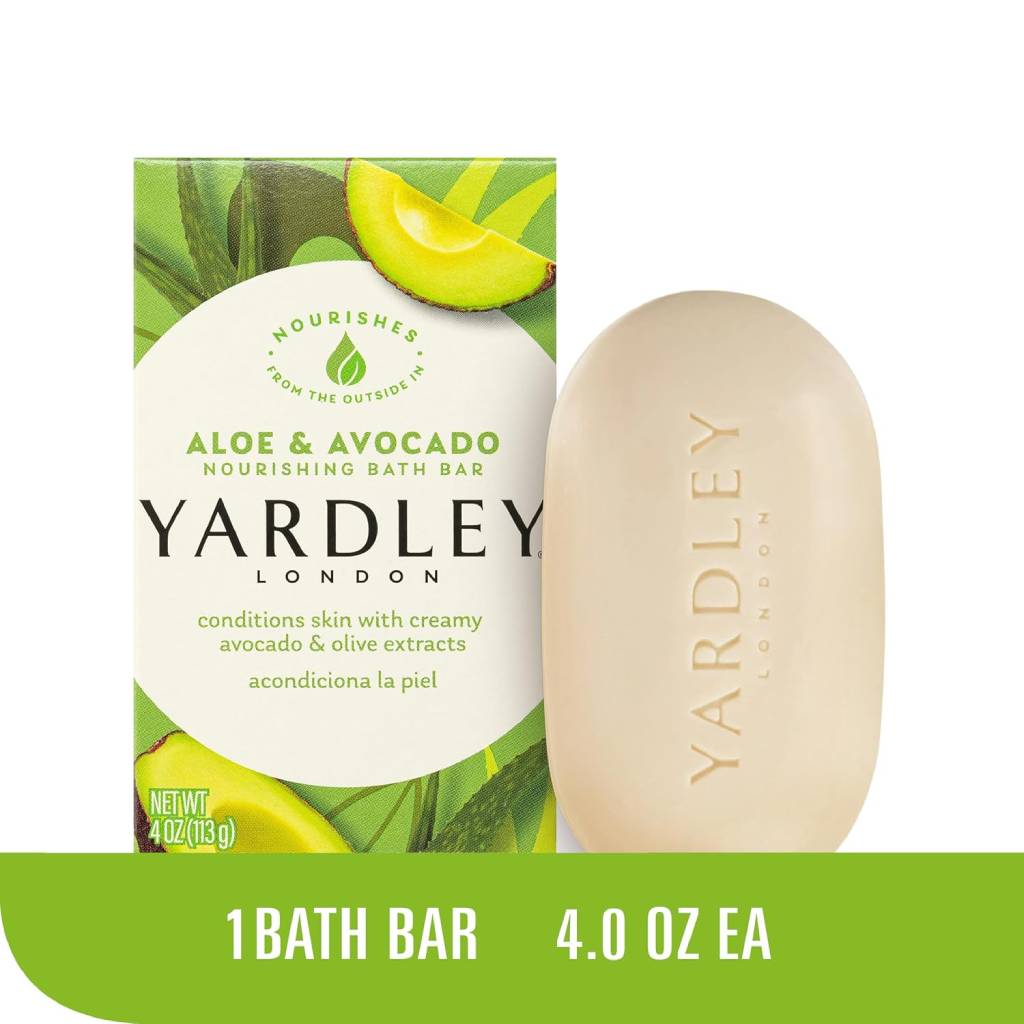 Yardley - London Moisturizing Soap Bar, Fresh Aloe With Avocado Essence - 4 Oz - 24 Pack