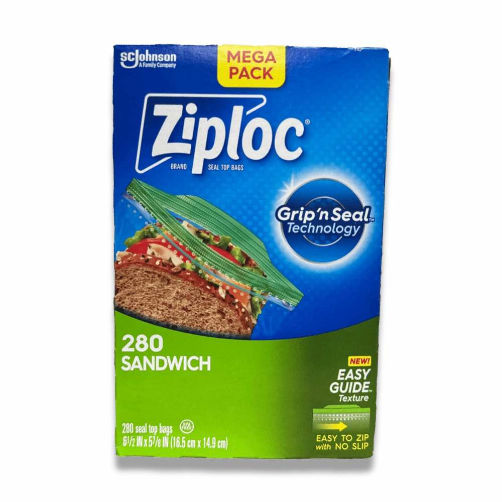 Ziploc - Mega Sandwich Bags with New Grip 'n Seal Technology - 280 Ct - 9 Pack