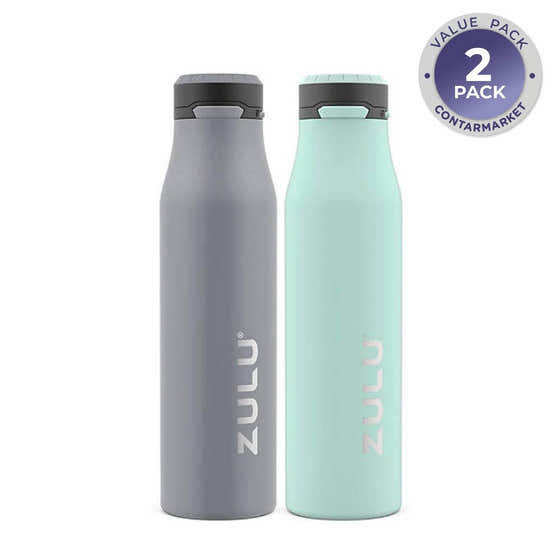ZULU Stainless Insulated Water Bottle, 2 Pack (Yuca/Grey) - 26 Oz | Zulu - Products