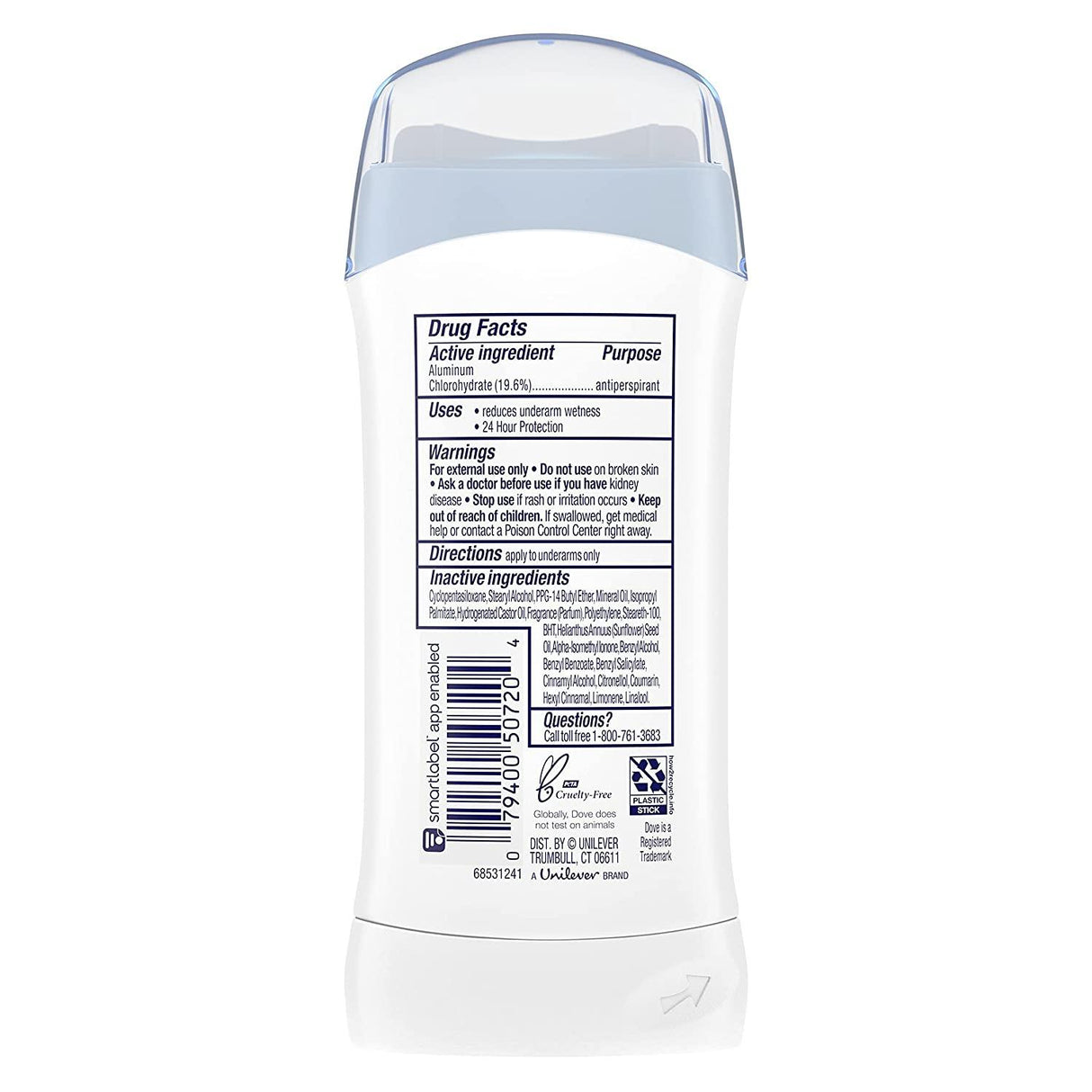 Dove Powder Invisible Solid Anti-perspirant/ Deodorant  2.6 Oz - 12 Pack