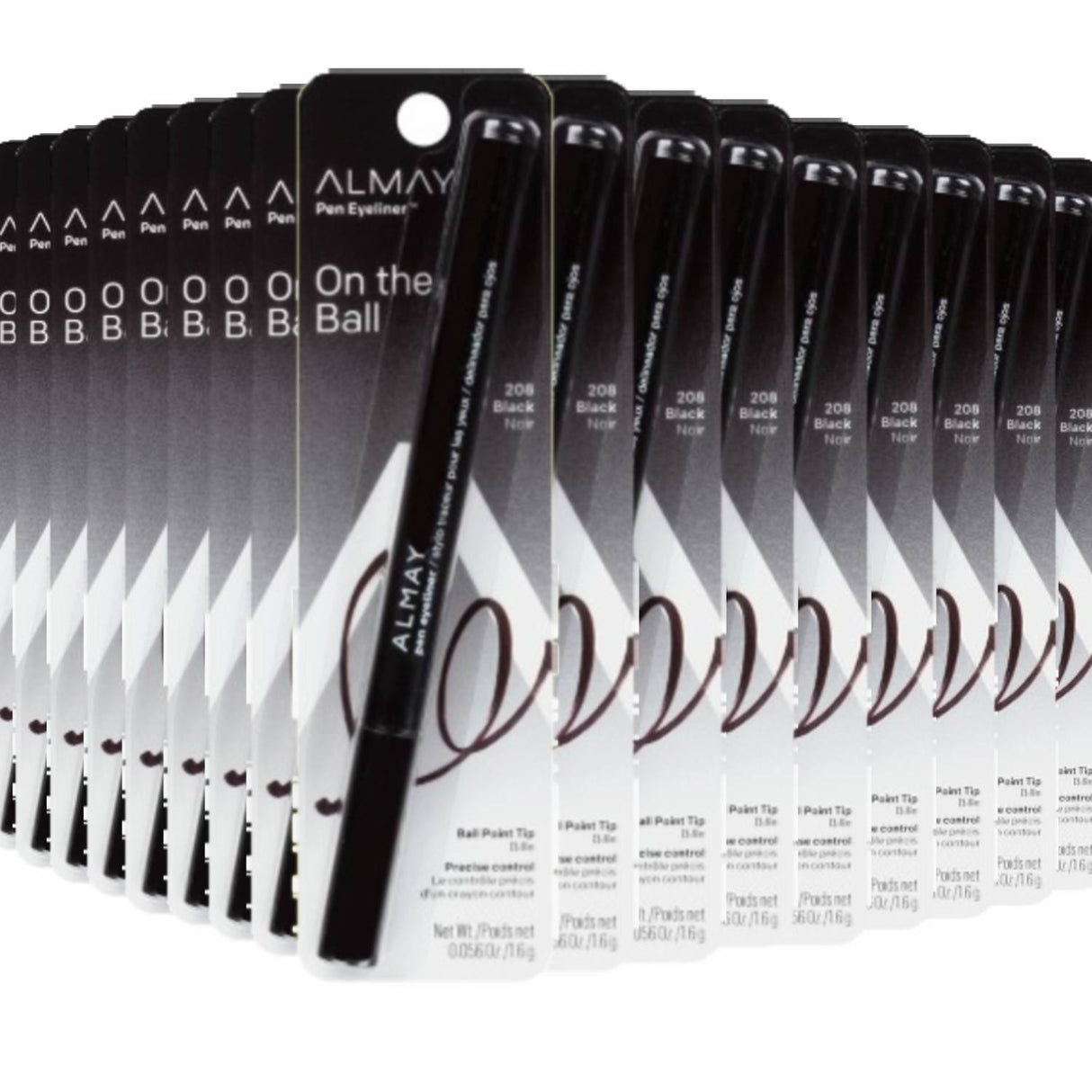 Almay Pen Eyeliner - All Day Wear - Hypoallergenic - Black Noir (208) - Wholesale - 24 Pack