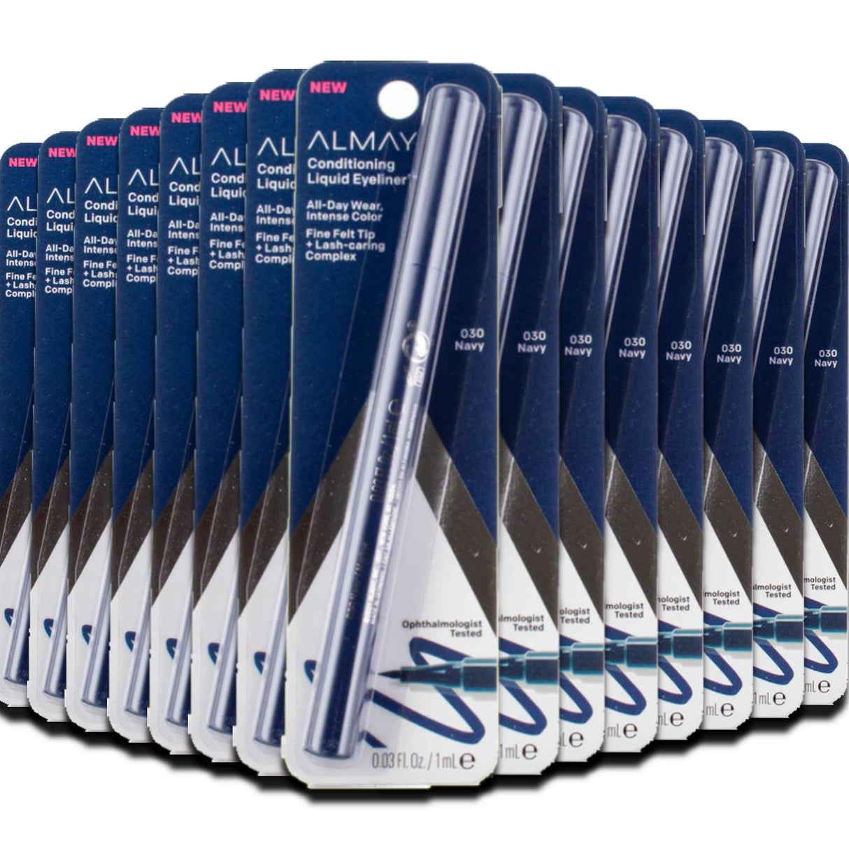 Almay Conditioning Liquid Eyeliner, Longwearing, Waterproof, Hydrating, -Blue (030) , 0.03 fl oz  24 Pack