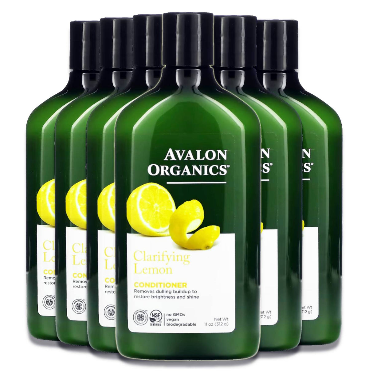 Avalon - Organics Clarifying Lemon Conditioner, 11 Fl. oz, 6 Pack