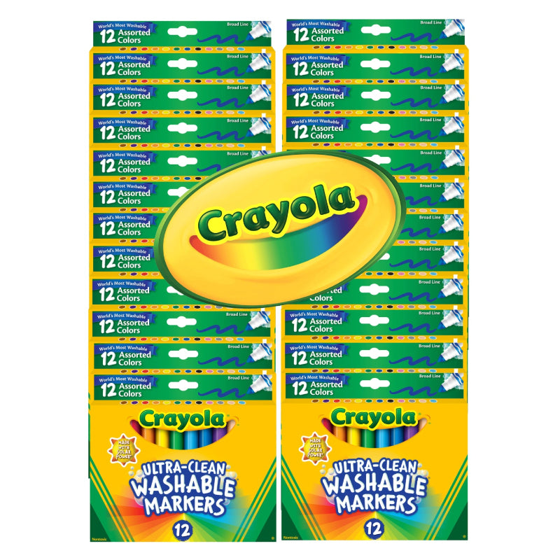 Crayola Washable Markers Broad 12 Colors - 24 Pack