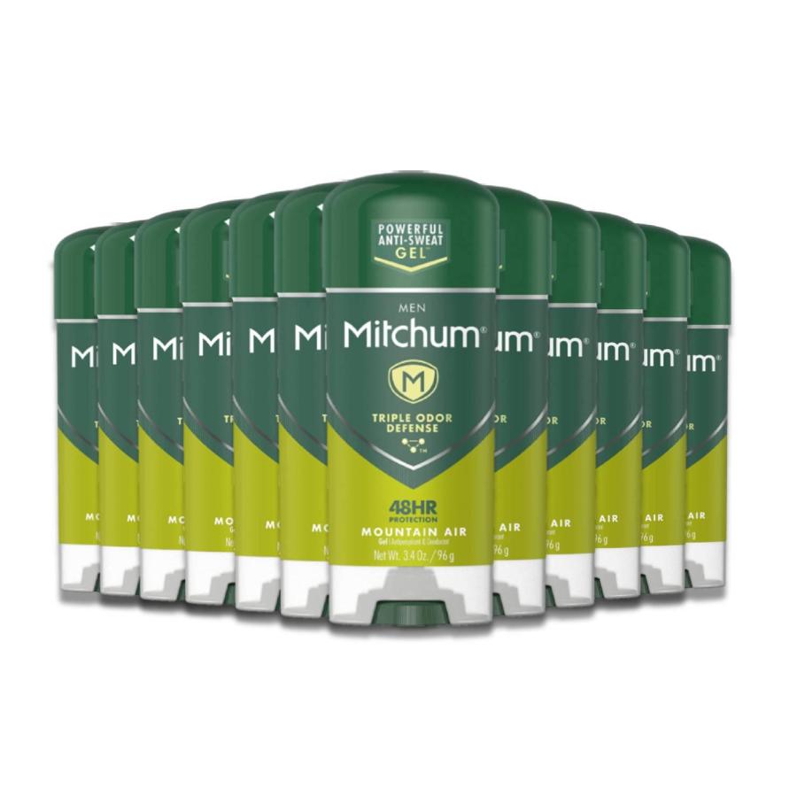 Mitchum Anti-Perspirant & Deodorant Clear Gel, Mountain Air 3.4 oz- 24 Pack