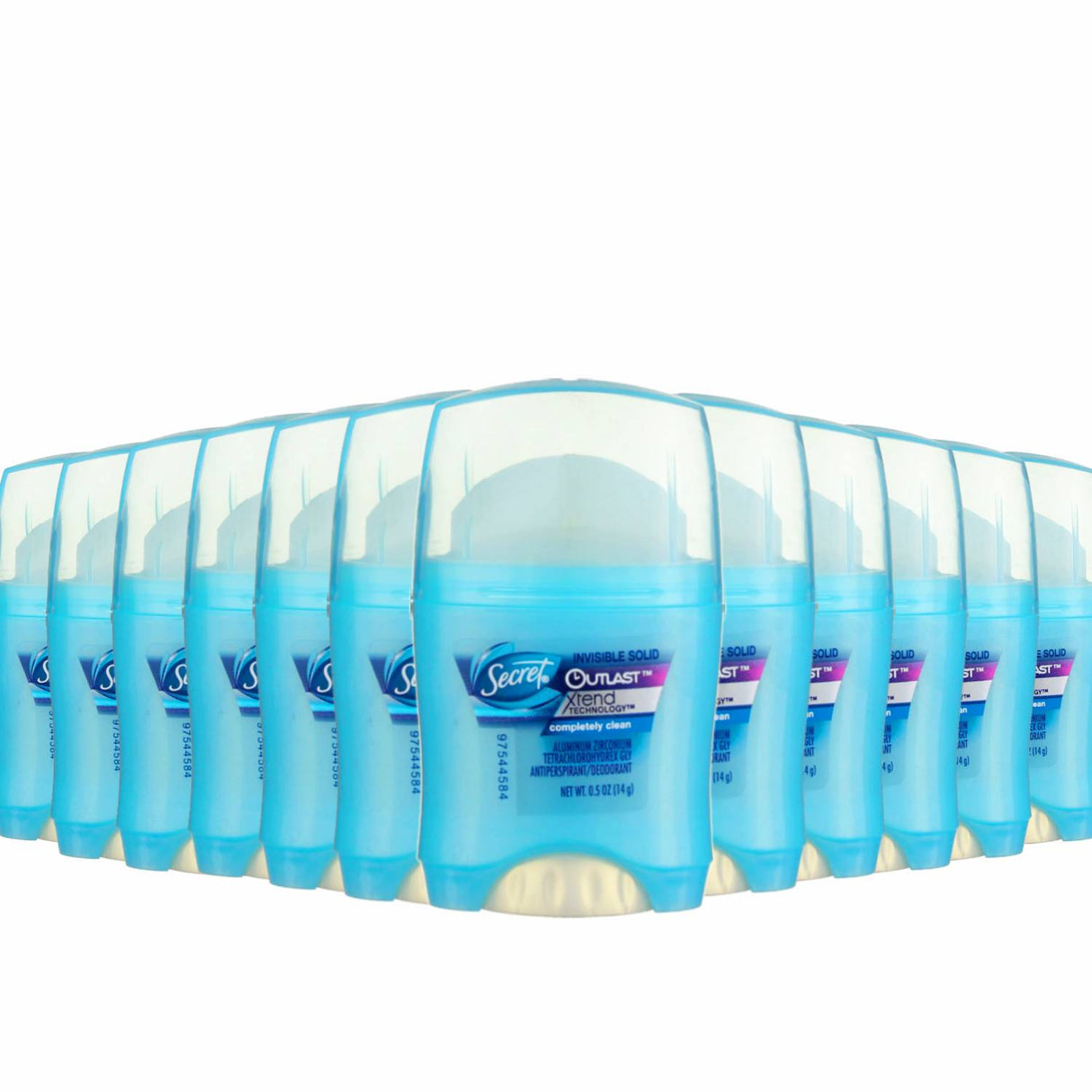 Secret Outlast, Invisible Solid antiperspirant & deodorant, Completely Clean Travel Size- 0.5 Oz - 24 Pack