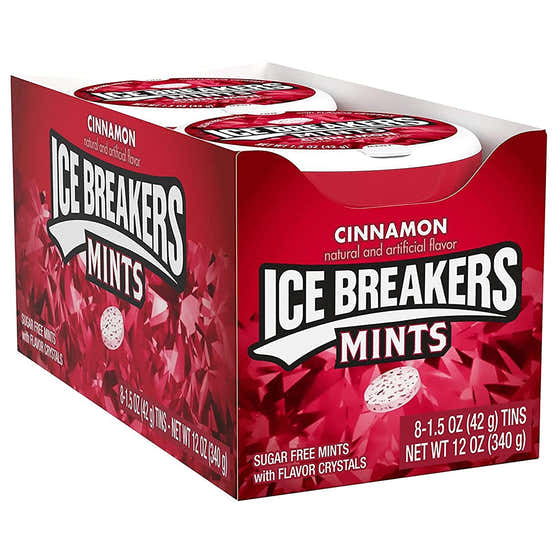 Ice Breakers Mints, Cinnamon - Pack of 8 | Ice Breakers - Ice Breakers