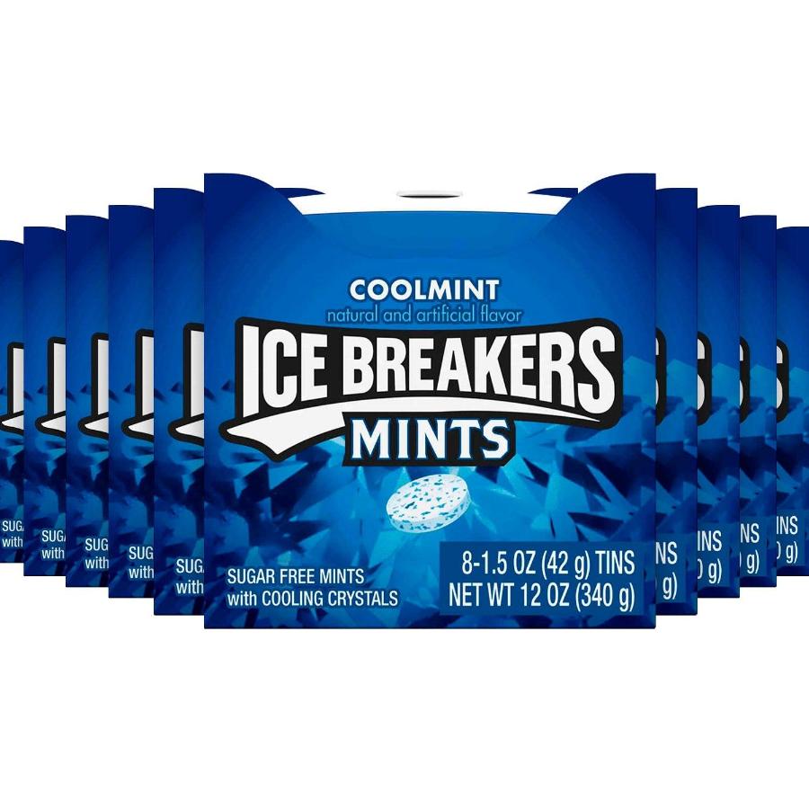 Ice Breakers Sugar Free Mints, Cool Mint 8 ct each - 24 Pack (192 ct)