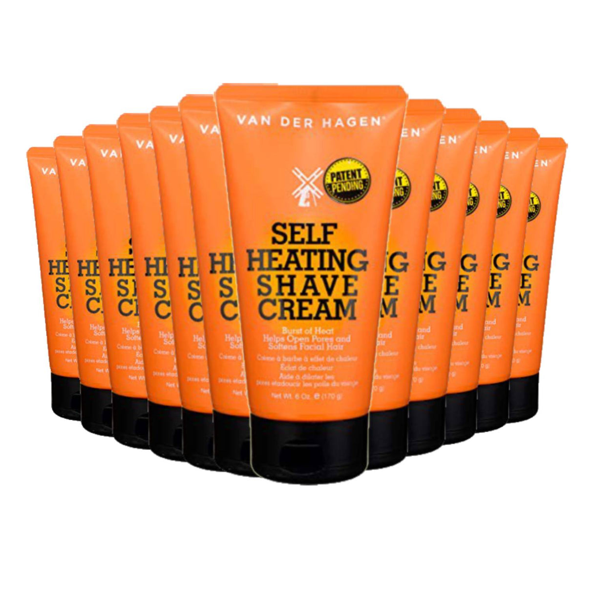 Van Der Hagen Self-Heating Shave Cream -  6 oz ea - 12 Pac