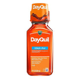Vicks - DayQuil Cold and Flu Relief Liquid Medicine, Non-Drowsy Powerful Multi-Symptom Relief - 8 Oz - 12 Pack
