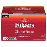 Folgers Classic Medium Roast K-Cup Coffee Pods, 100 ct.