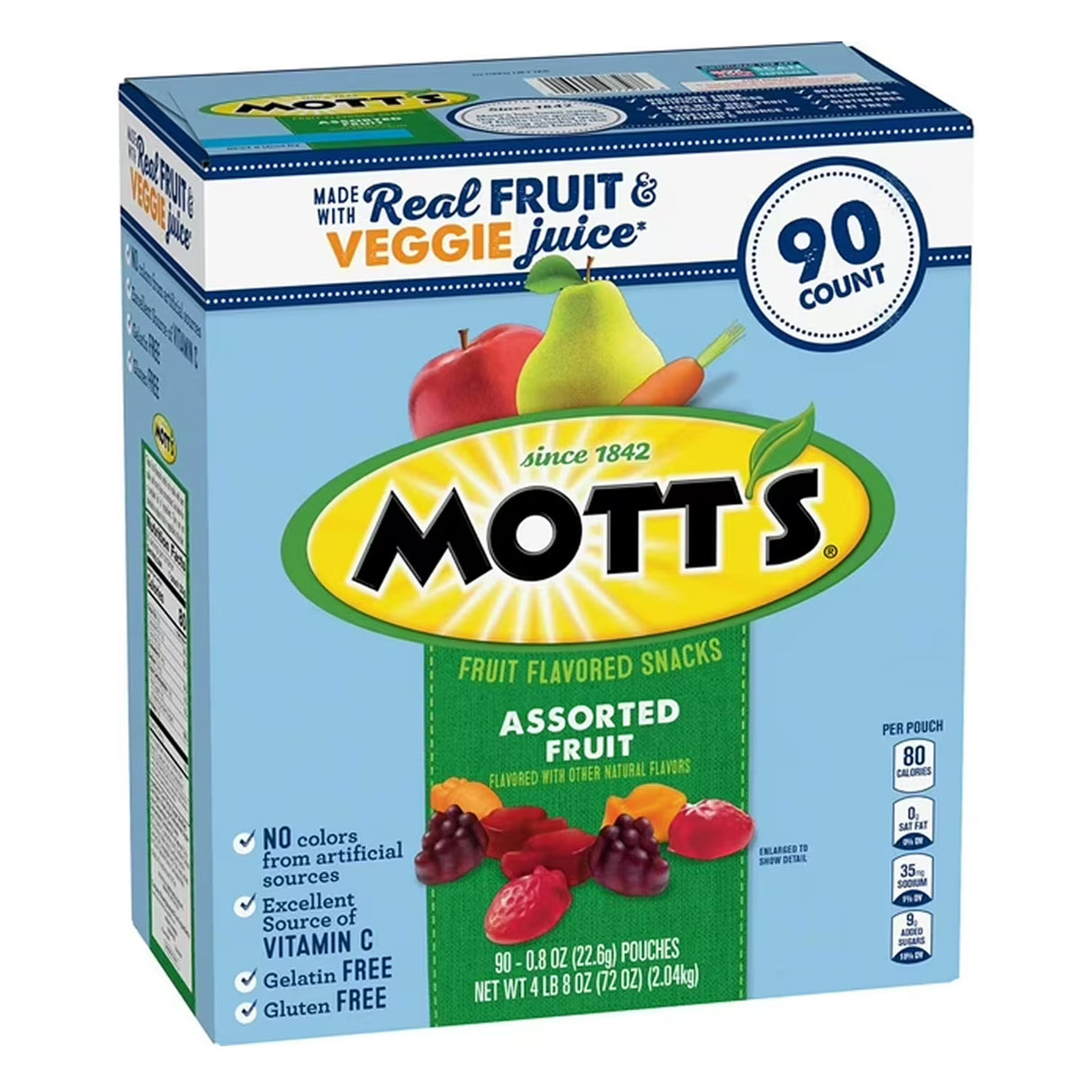Mott's Medleys Fruit Snacks - Assorted Fruit Flavors, 0.8 oz Pouches, 90 ct Bulk Pack