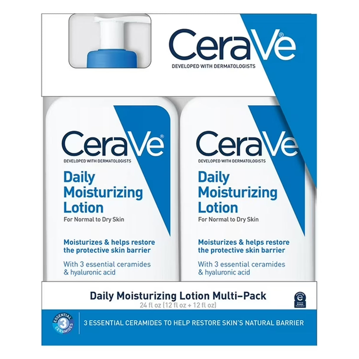 CeraVe Daily Moisturizing Lotion, Normal to Dry Skin  - 12 fl. oz., 2 pk.