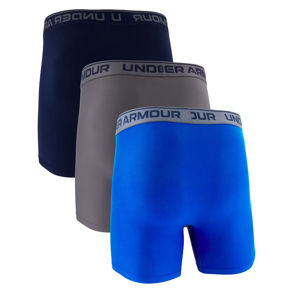 Under Armour Men's 3-Pack Boxer Brief, Size L - Blue
