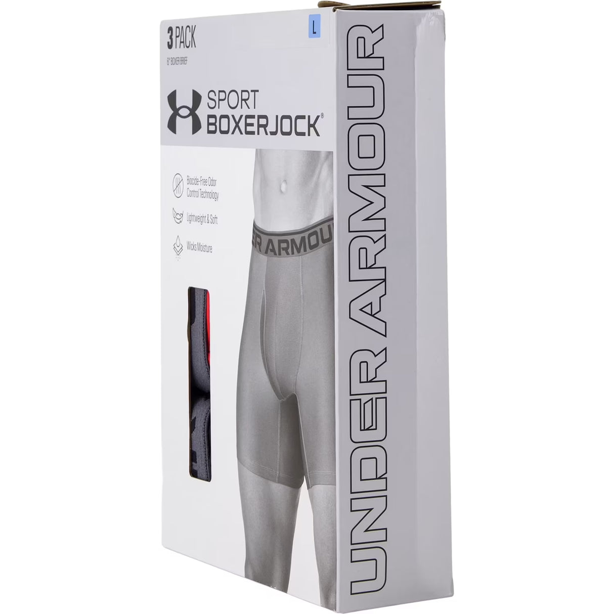 Under Armour Men's 3-Pack Boxer Brief, Size L - Blue