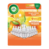 Air Wick Plug In Scented Oil Air Freshener Refills, Bright Citrus - 9 refills