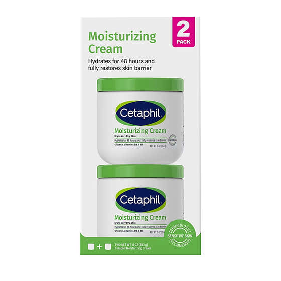 Cetaphil - Moisturizing Cream for Very Dry, Sensitive Skin, Fragrance Free - 16 Oz - 2 Pack | Cetaphil - Health &amp; Beau...