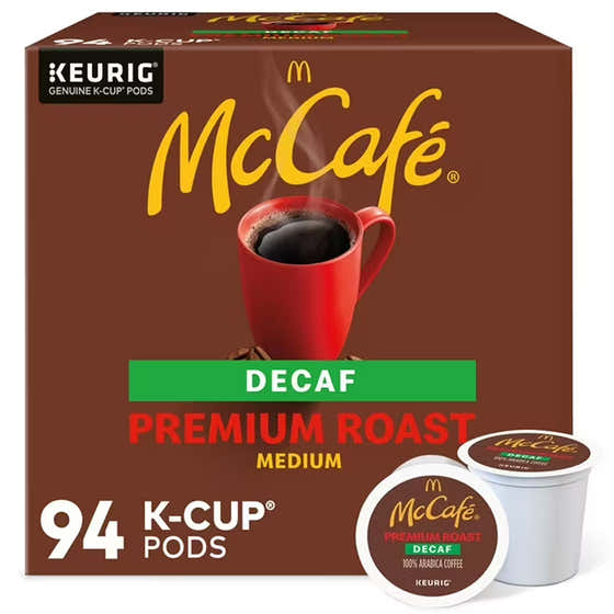 McCafe Decaf Premium Medium Roast K-Cup Coffee Pods, 94 ct. | Keurig - Keurig