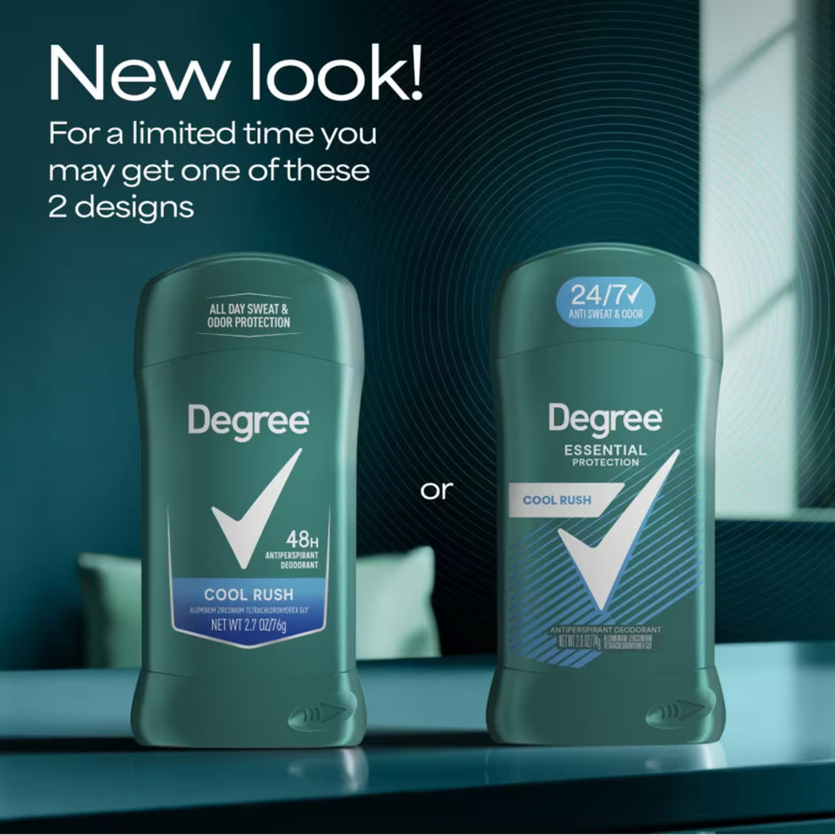 Degree Men Antiperspirant Deodorant Stick 2.7 oz - Cool Rush - 5 Pack