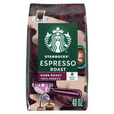 Starbucks Whole Bean Coffee, Espresso Roast Dark, 40 oz - 3 Pack