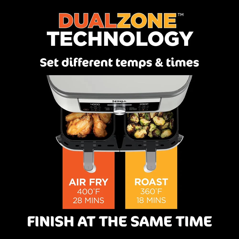 Ninja Foodi 6-in-1, 8 Quart 2-Basket Air Fryer with DualZone Technology