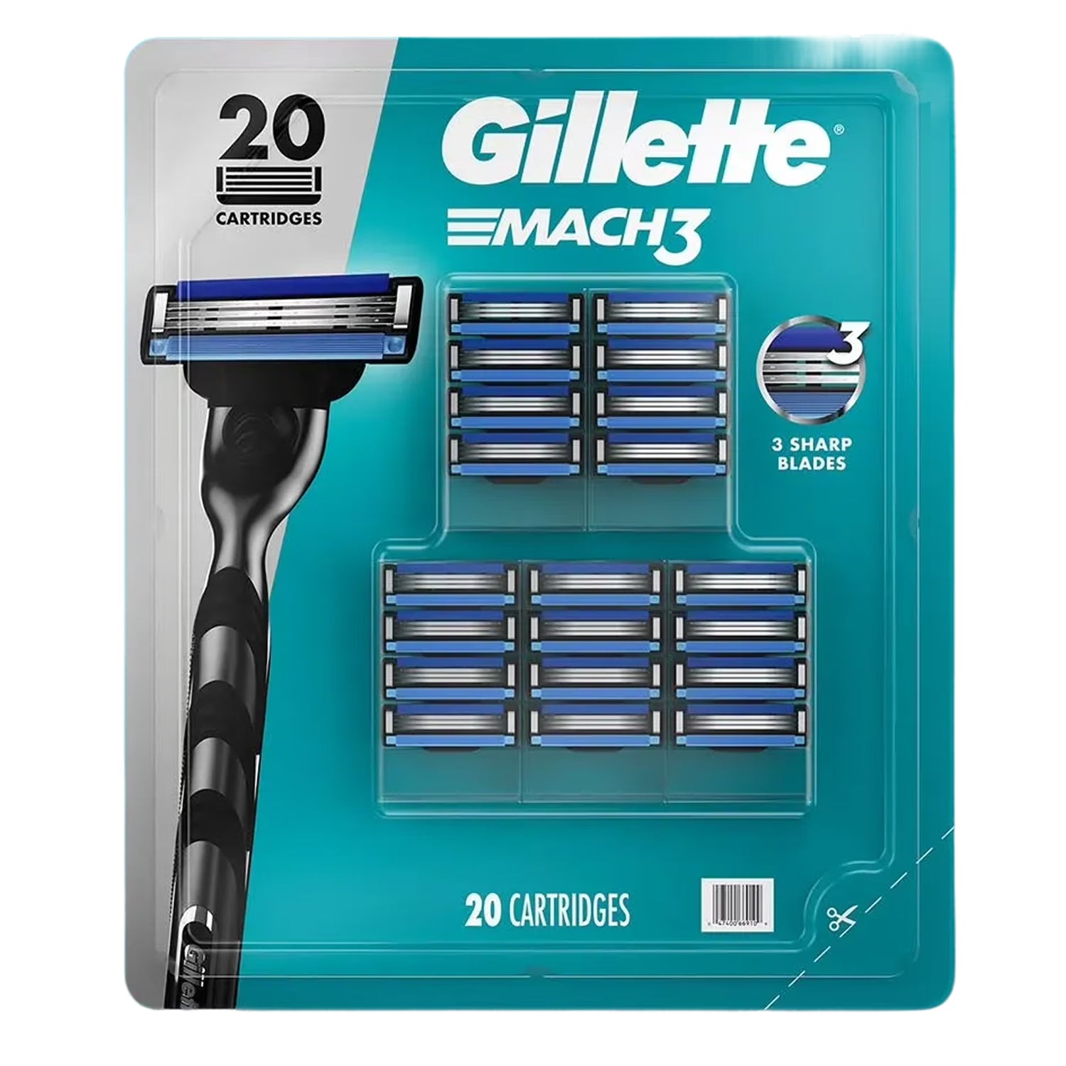 Gillette Mach3 Razor Blade Refills - 20 Ct – Contarmarket