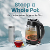 Chefman Fast-Boil 1.8L Electric Kettle with Removable Tea Infuser