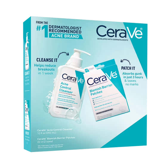 CeraVe Acne Cleanser 12 Oz + Blemish Patch Set 22 Ct | CeraVe - Health &amp; Beauty Pack