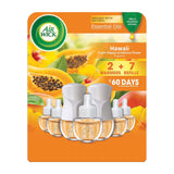 Air Wick Plug In Scented Oil Air Freshener, Hawaii Exotic Papaya & Hibiscus Flower - 2 warmers + 7 refills