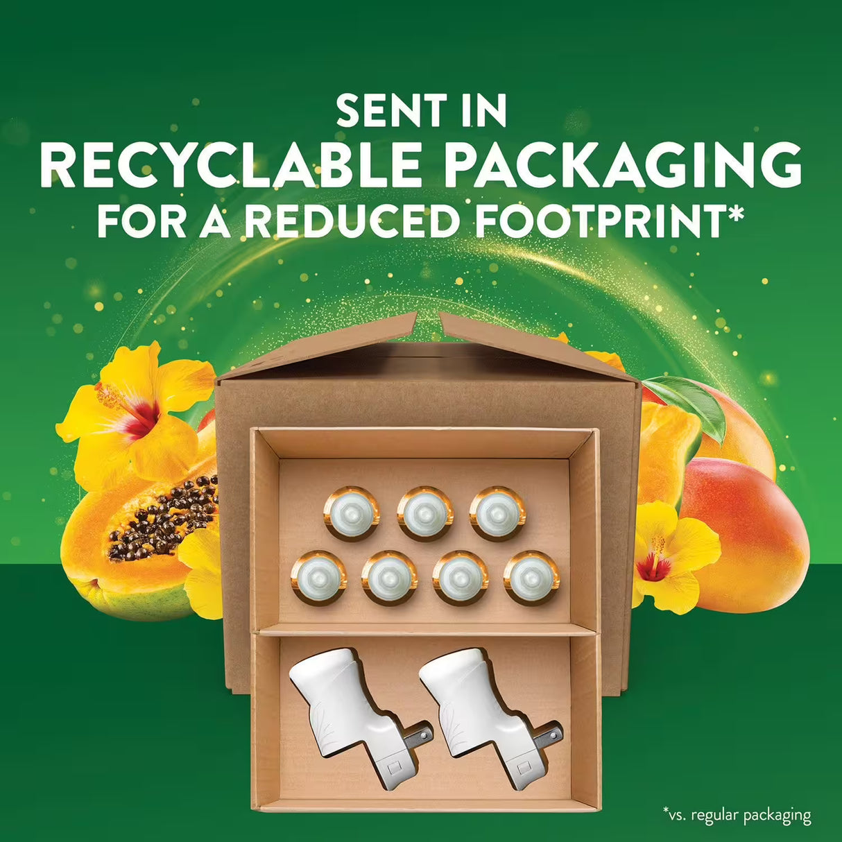 Air Wick Plug In Scented Oil Air Freshener, Hawaii Exotic Papaya & Hibiscus Flower - 2 warmers + 7 refills