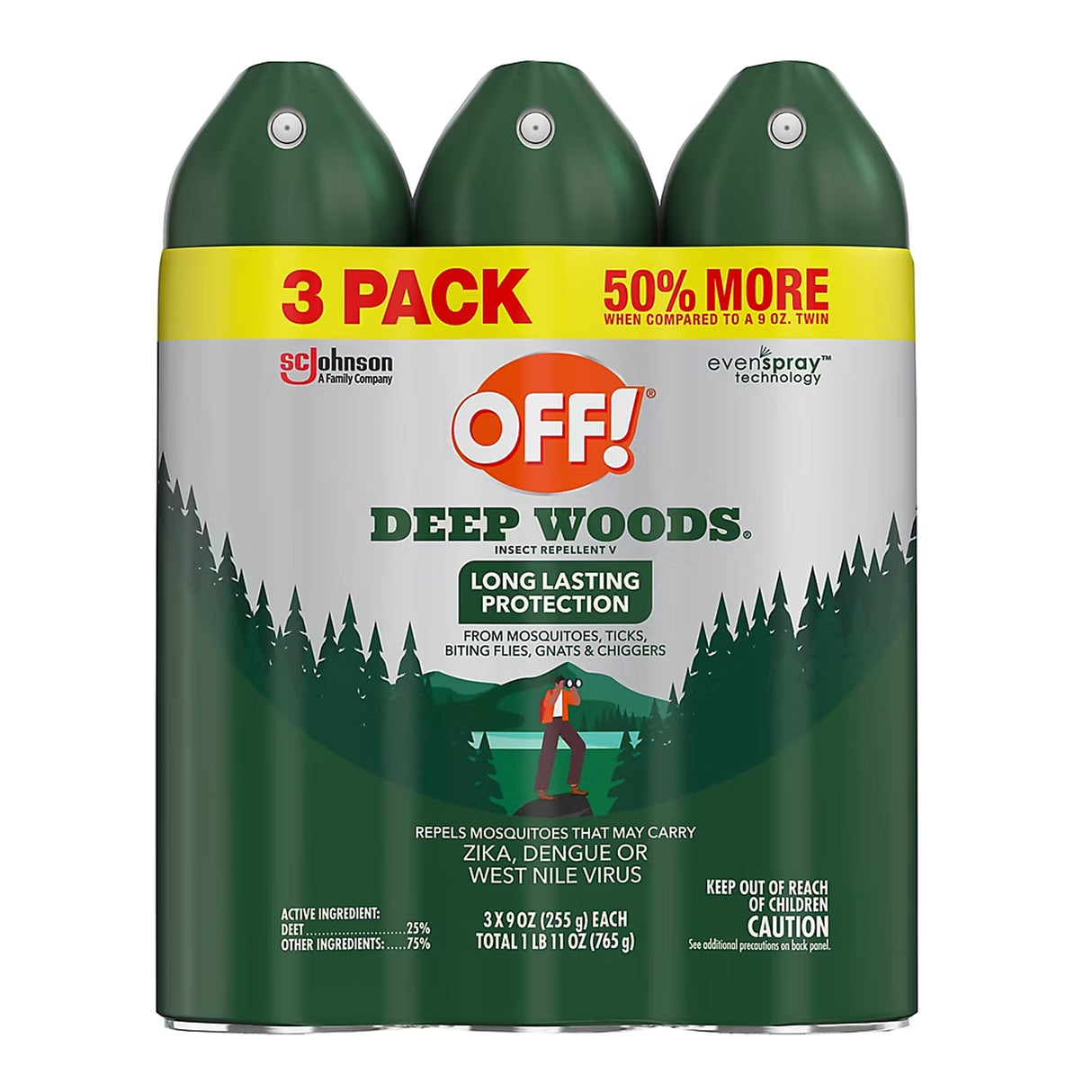 OFF! Deep Woods Insect Repellent - 9 Oz - 3 Pack