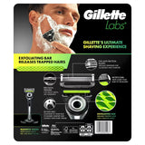 GilletteLabs Men's Exfoliating Razor, 5 Blade, Handle - 8 Cartridges