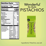 Wonderful Salted & Roasted Pistachios, No Shells - 0.75 oz - 21 Pack