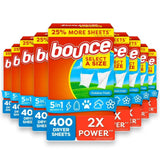 Bounce Fabric Softener Dryer Sheet Outdoor Fresh - 400 Ct - 9 Pack