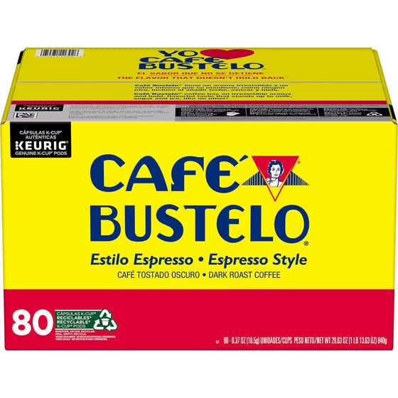 Café Bustelo Coffee Espresso Style K-Cups, Dark Roast, 80 ct. | Keurig - Keurig