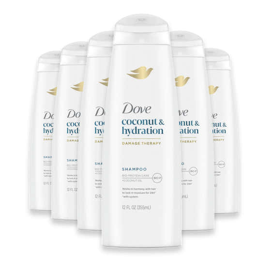 Dove - Moisturizing Shampoo for Dry Hair, Frizz Control  12 oz - 6 Pack | Dove - Shampoo &amp; Conditioner