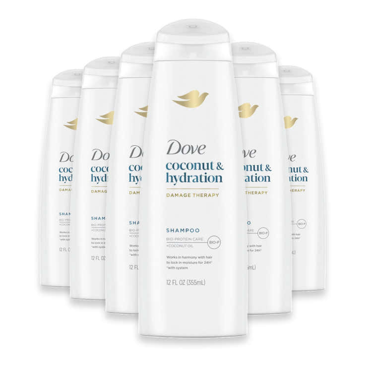 Dove - Moisturizing Shampoo for Dry Hair, Frizz Control  12 oz - 6 Pack | Dove - Pre Order