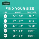 Depend Fresh Protection Adult Incontinence & Postpartum Bladder Leak Underwear for Women, Size M - 88 Ct
