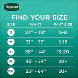 Depend Fresh Protection Adult Incontinence & Postpartum Bladder Leak Underwear for Women, Size XL - 80 Ct
